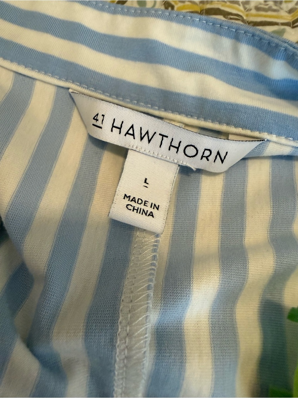 41 Hawthorn Blue and White Striped Tie-Front Midi Dress - Picture 6 of 8